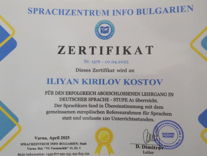 A1 German Language Certificate
